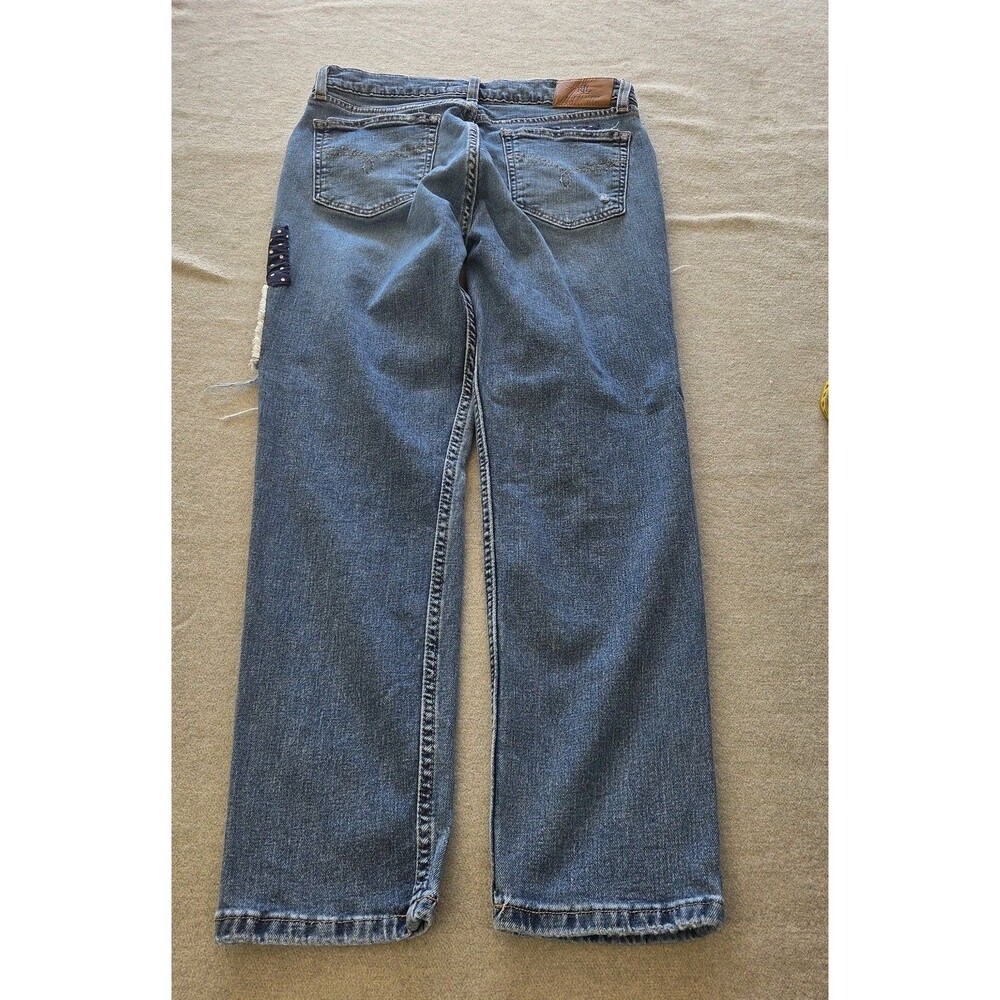 Lauren Ralph Lauren Patchwork Distressed Relaxed Ankle Boyfriend Jeans Size 4 - Picture 2 of 8